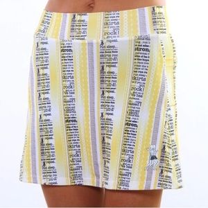 RUNNING SKIRT SkirtNews Running Slogan News Print Athletic Skort Skirt 3 8
